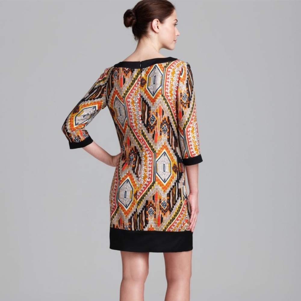 Trina Turk | Kurta Silk Blend Tribal Print Dress | Size 6 - Picture 2 of 12